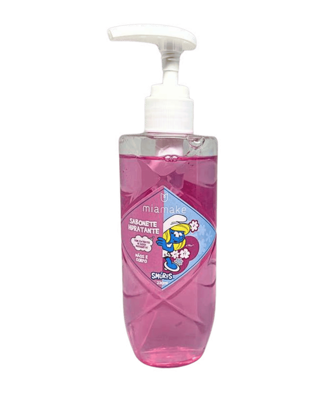 564 SABONETE ROSA MOSQUETA MAOS E CORPO SMURFS UN MIAMAKE